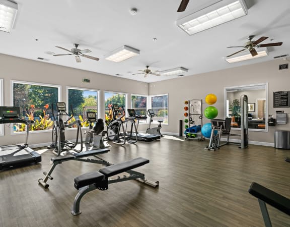 24-hour fully-equipped fitness center - Mountain Shadows Apartments