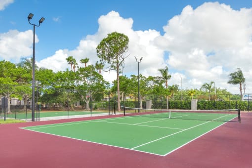 La Costa Apartments lighted tennis court