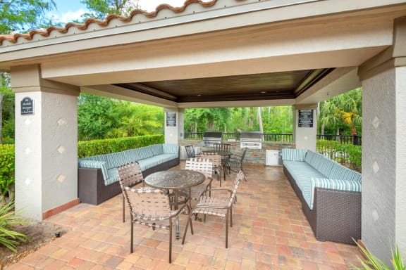 La Costa Apartments outdoor grilling kitchen with gazebo