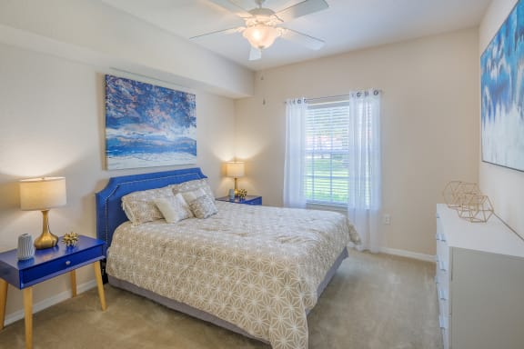 Asprey at Lake Brandon Apartments ceiling fans in living room and bedrooms