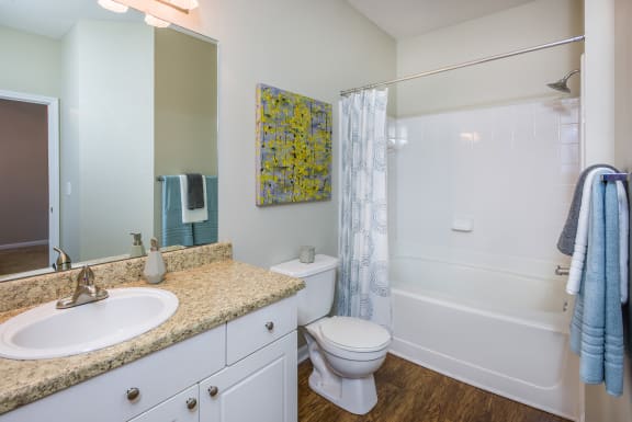 Cheswyck at Ballantyne apartments bathrooms garden tubs