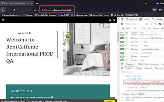 a screenshot of a webpage with a bed in the background
