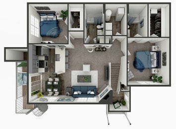 Skyridge Club Apartments- Two Bedroom Apartment in Crystal Lake, IL