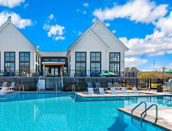 Corban Farms at Cane Ridge in Antioch, Tennessee Exterior and Pool with Lounge Chairs
