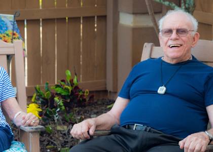 Relaxing Senior Couple at Savannah Court of Brandon, Florida, 33510