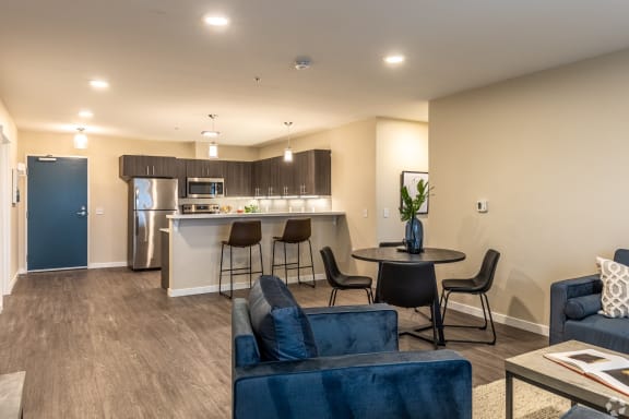192nd West Lofts Kitchen and Living Room