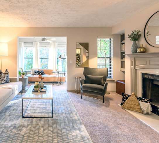 Living Room at Atria at Crabtree Valley in Raleigh 27612