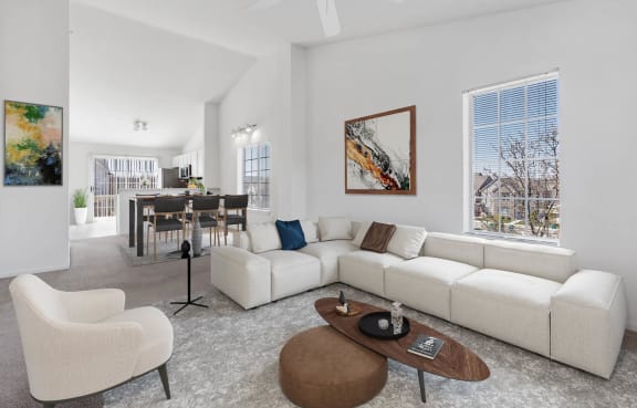 Modern Living Room at Brownstones, Novi, 48377
