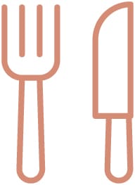 a fork and a mirror shaped like a pitchfork