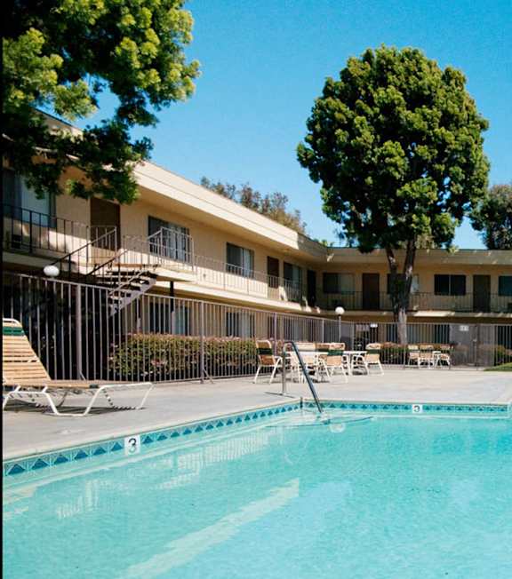 sparkling pool  at Clair Del and Clair Del Gardens, Long Beach