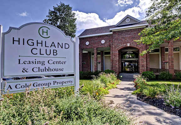 Welcoming Property Signage at Highland Club Apartments, Watervliet, NY 12189