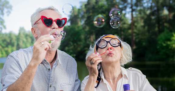 Seniors Blowing Bubbles at VINTAGE AT BEND, Bend, 97701