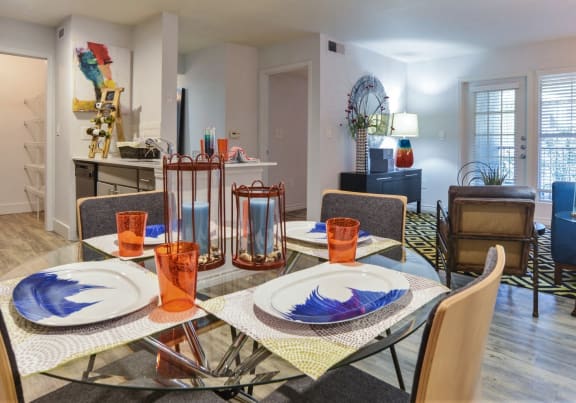 dining area in luxury apartment for rent