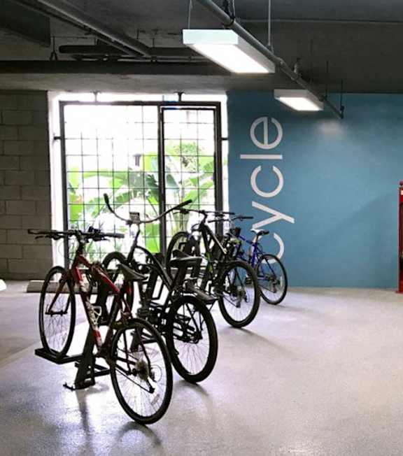 bike racks at Metro, Los Angeles, CA