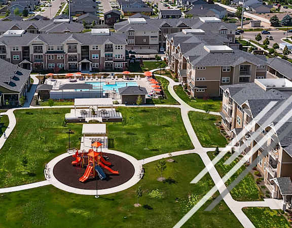 Prelude at Paramount View of Clubhouse with Pool and Playground