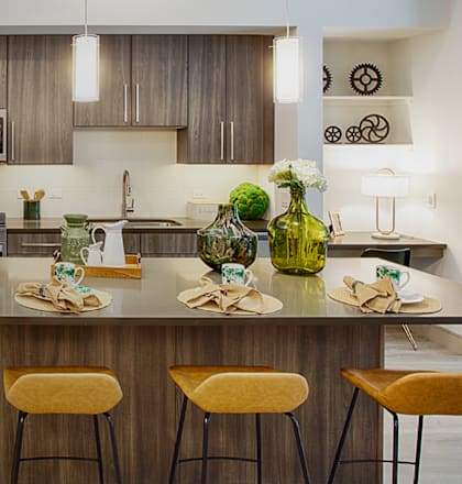 The Raleigh at Sloan's Lake Apartments in Denver, CO Kitchen with Island