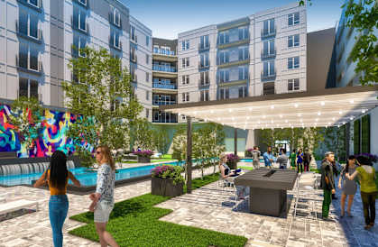 Picturesque Pool And Cabana Setting at Mosaic Summit Pointe, Chesapeake, VA
