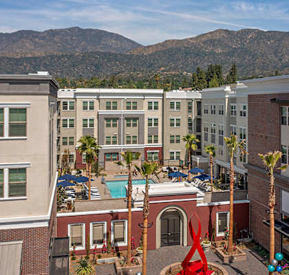 Exterior at The Huntington Luxury Apartments in Duarte CA