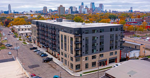 tyler street stacks drone exterior image