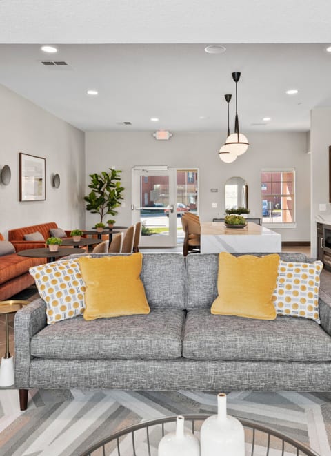 a living room and kitchen with a couch and a table at Chapel Ridge of Gallatin, Gallatin, 37066
