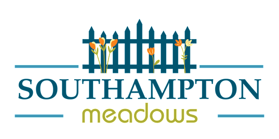 A graphic with a fence and flowers reads "Southampton Meadows.".