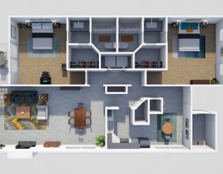 Two Bedroom apartment Floor Plan