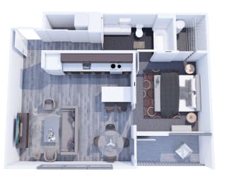 Range Apartments 1x1 C Floor Plan