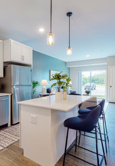 Gourmet Kitchen With Island at Arris Apartments - Now Open!, Lakeville, MN