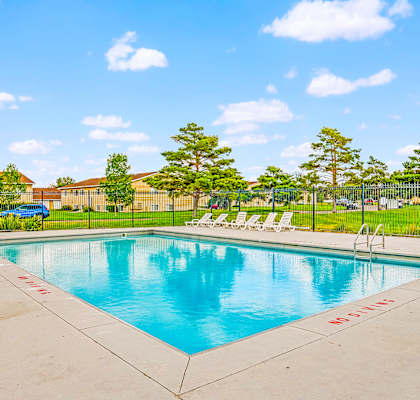 the swimming pool at our apartments