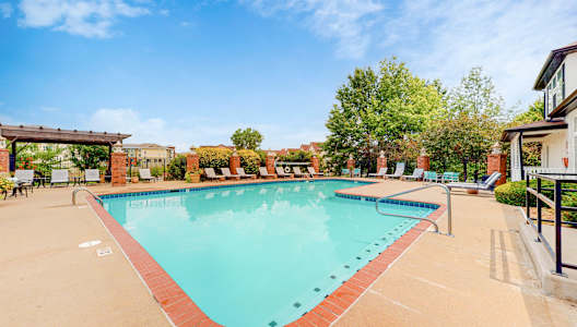 the swimming pool at our apartments