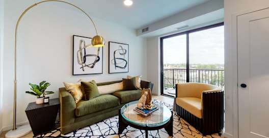 Model Living Room at The Mason, St. Paul, MN, 55114