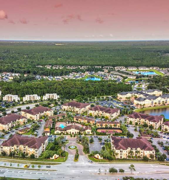 an aerial view of the resort