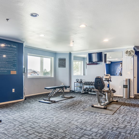 the exercise room at the house