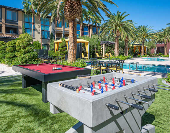 Poolside Outdoor Yard Game Area at Tuscan Highlands, Las Vegas, NV, 89141