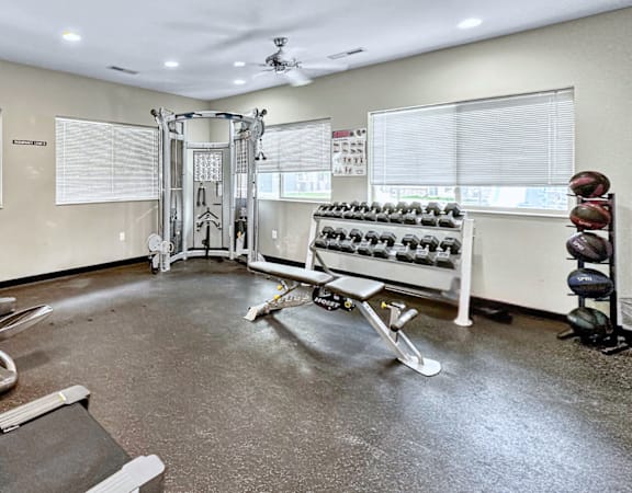 A Spacious Gym at Capitol Grove Apartments, Des Moines, IA