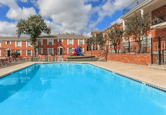 our apartments offer a swimming pool     and a playground