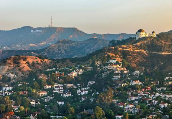 a view of the hollywood sign  at Waverly, California