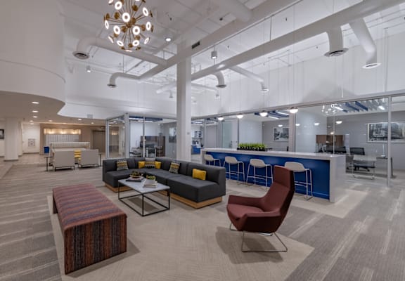 Wide Angle of lounge area at The Lofts at Shillito Place, Cincinnati, OH