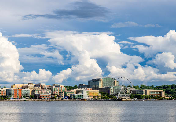 a view of the city from the river