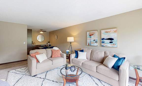 Living Room With Plenty Of Natural Light at Shoreview Grand, Shoreview, MN