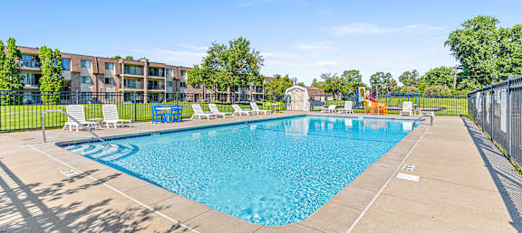 the swimming pool at our apartments