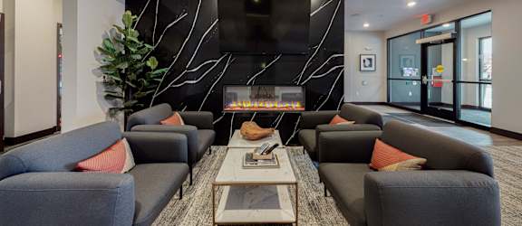 Lobby area at The Morrison Apartments, MN, 55068