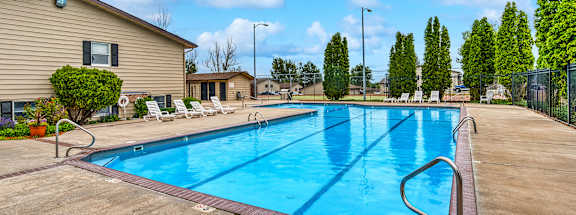 the swimming pool at our apartments