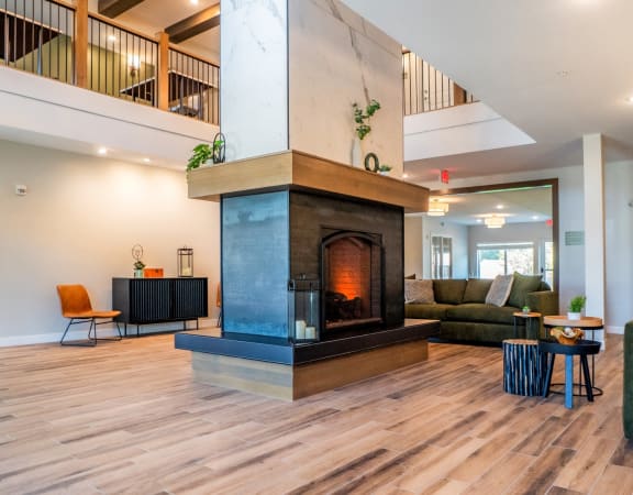 Lobby Fireplace at Arris Apartments - Now Open!, Lakeville, 55044