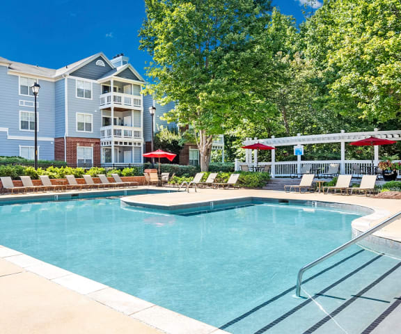 Sparkling Pool  at The Village Apartments, Raleigh, 27615