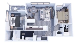 Range Apartments 2x2 A Floor Plan