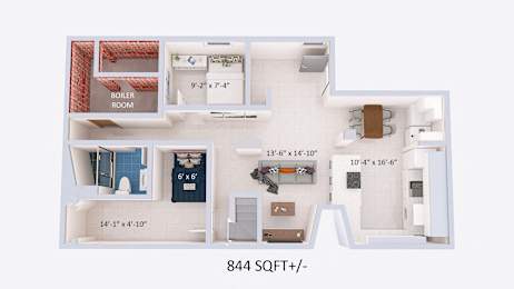  Floor Plan 739 Wolseley - 2 Bedrooms, 1 Bath