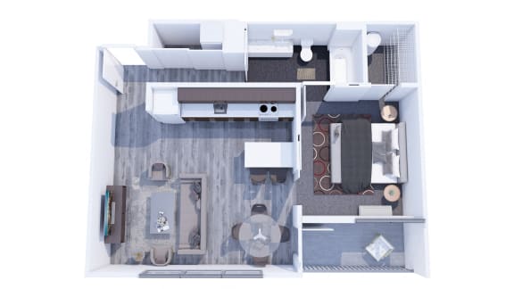 Floor Plan  Range Apartments 1x1 C Floor Plan
