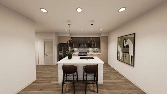 Island Kitchen at Heritage on Hover Apartments, Longmont, CO