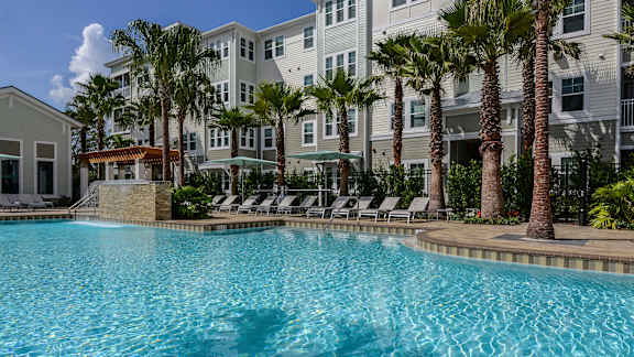 Apartments with a pool at Epic at Gateway Luxury Apartments in Pinellas Park FL